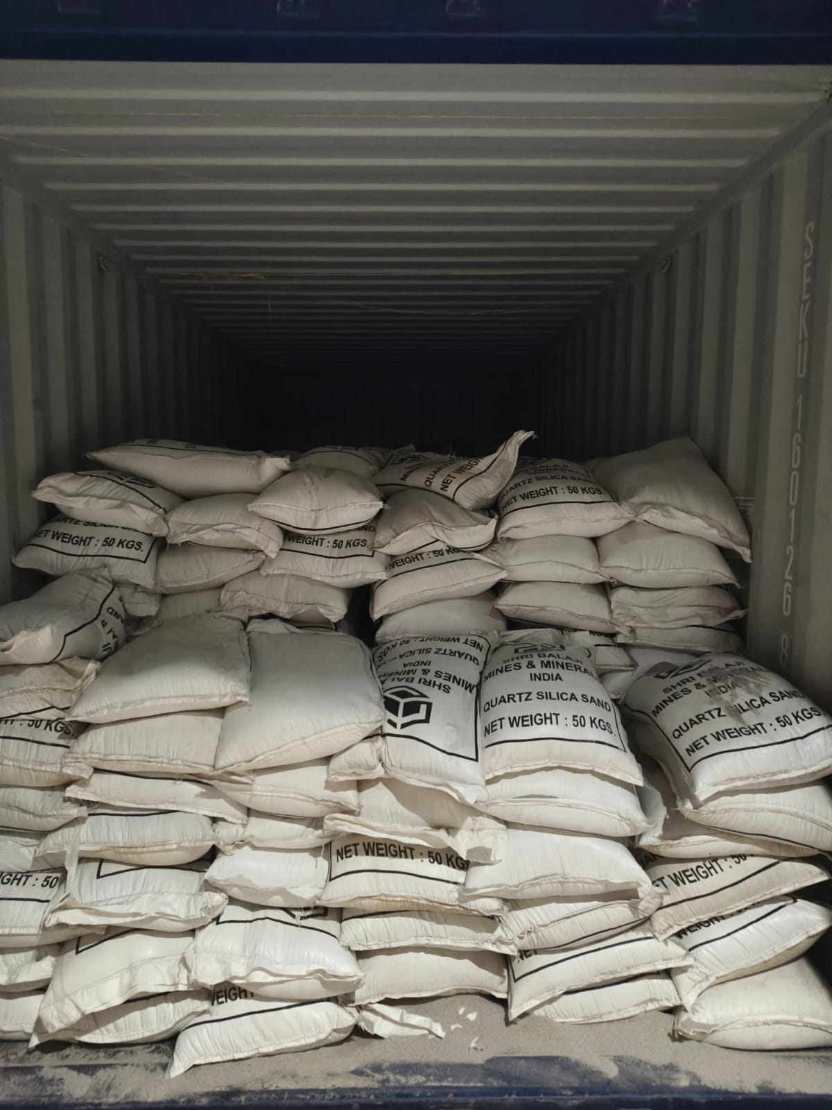 Export consignment packed and sealed in containers for global delivery