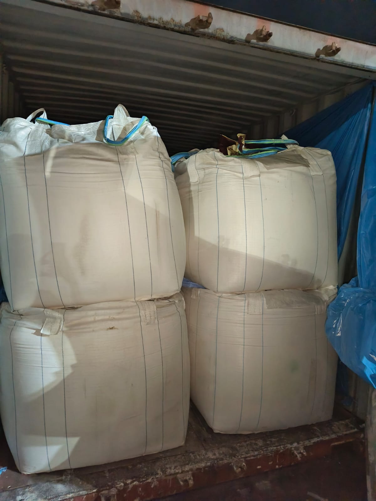 Export consignment packed and sealed in containers for global delivery