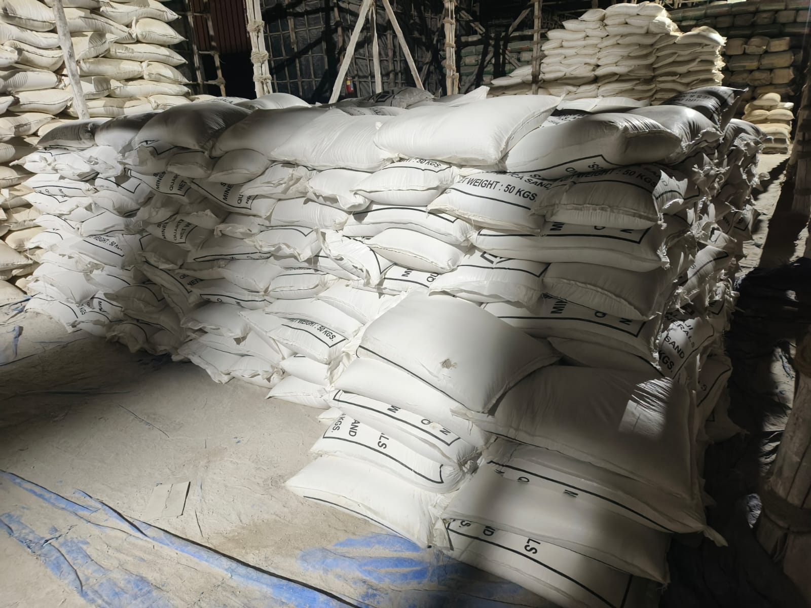 Warehouse stock packed and ready for global shipment