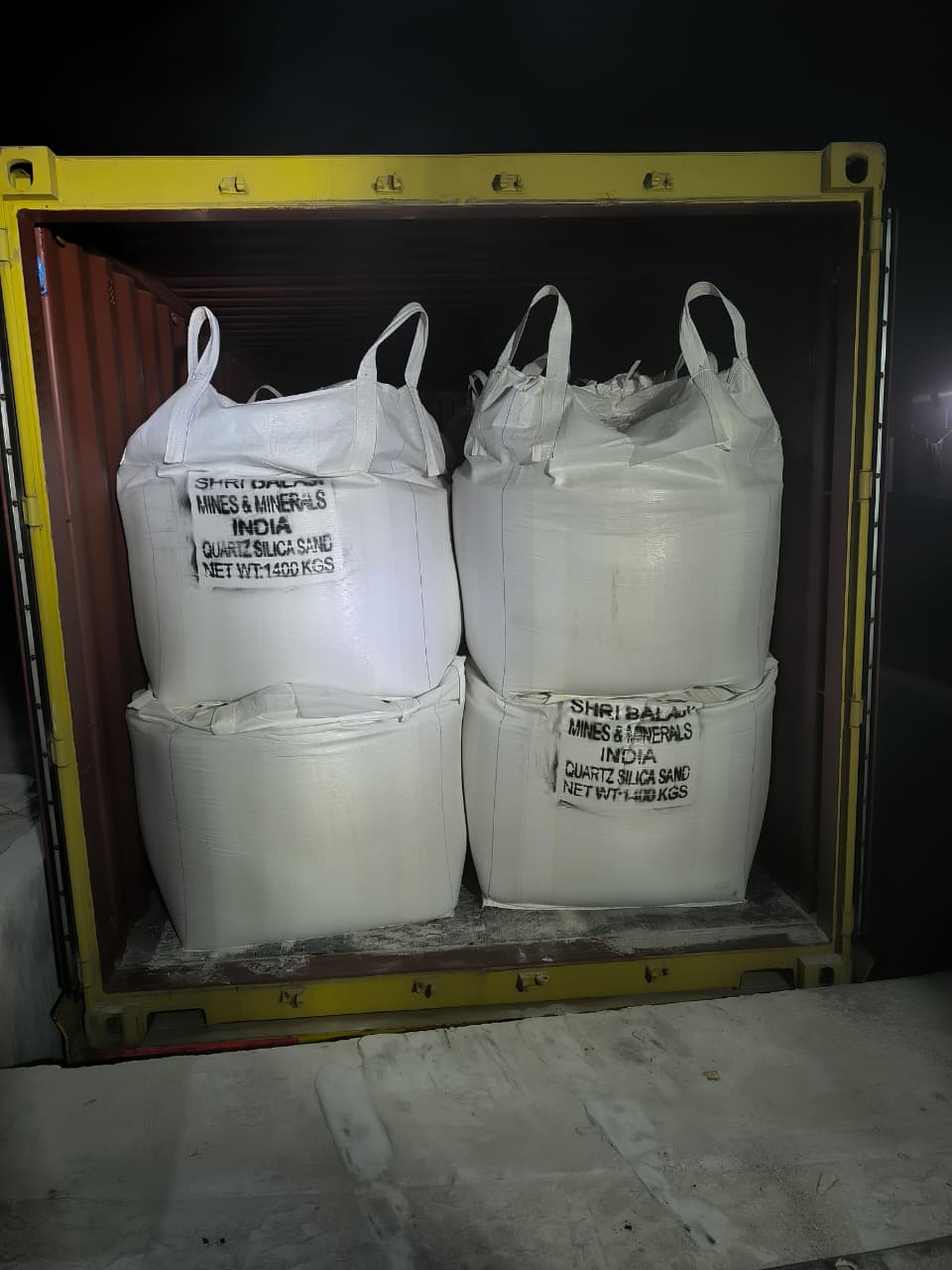 Export consignment packed and sealed in containers for global delivery