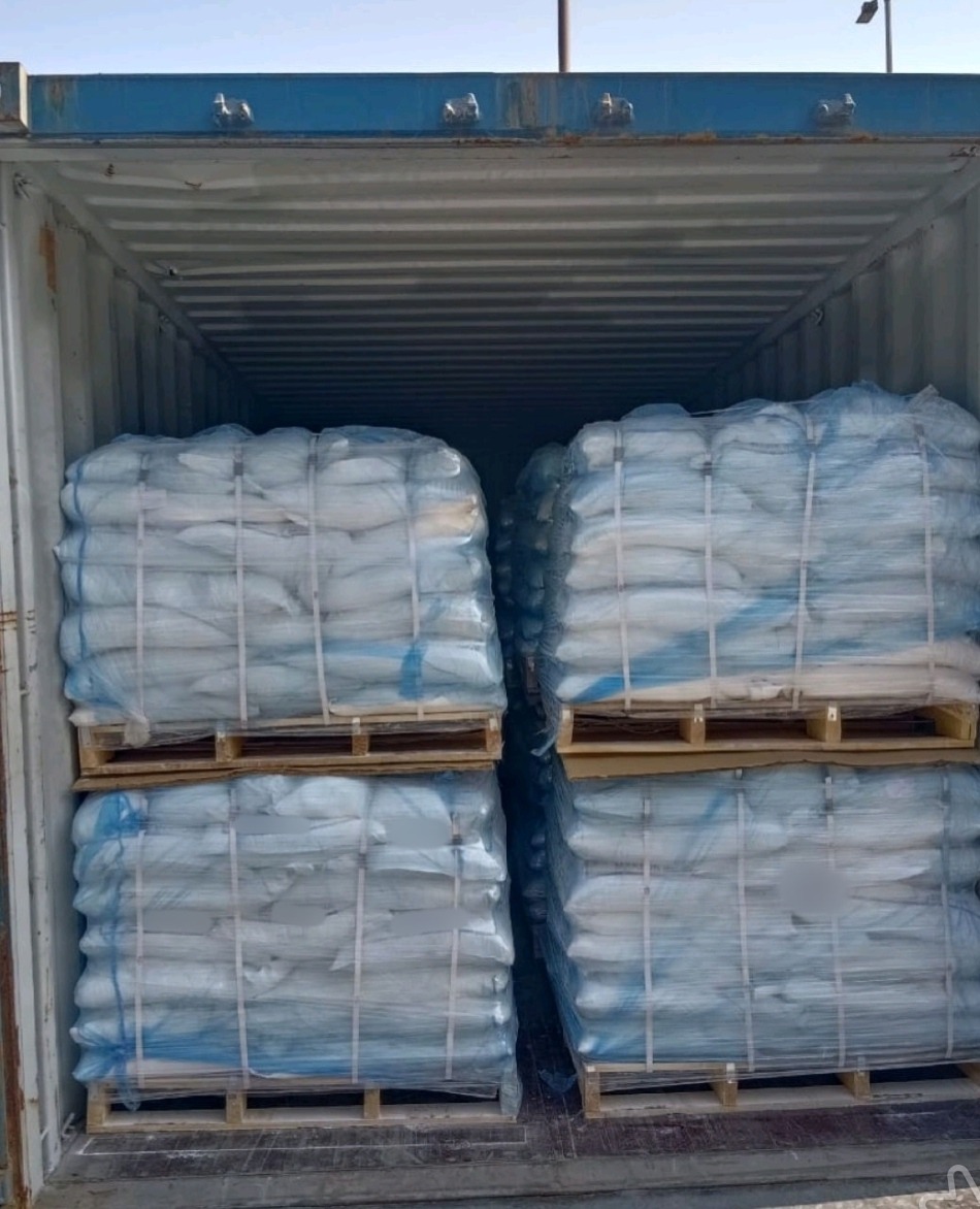 Packed industrial minerals ready for dispatch and export shipment