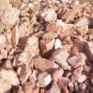 Industrial mineral raw material stored for continuous production and supply
