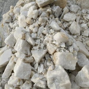Stored raw minerals ready for grinding, processing and export dispatch